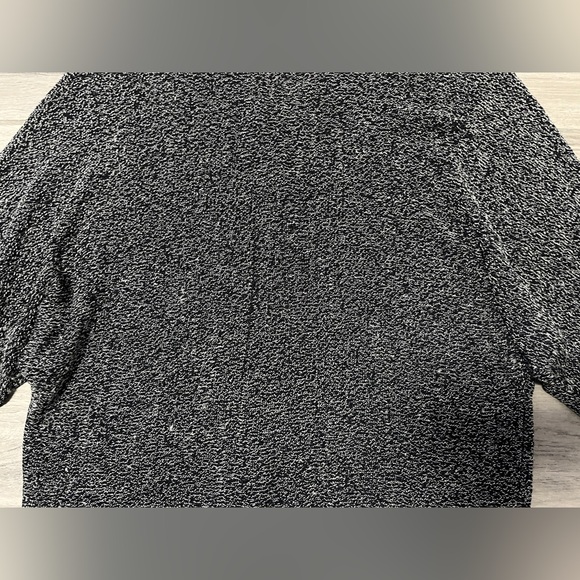 Jones New York Womens Large Black/White Button Up Open Knit Cardigan Sweater - Picture 7 of 9